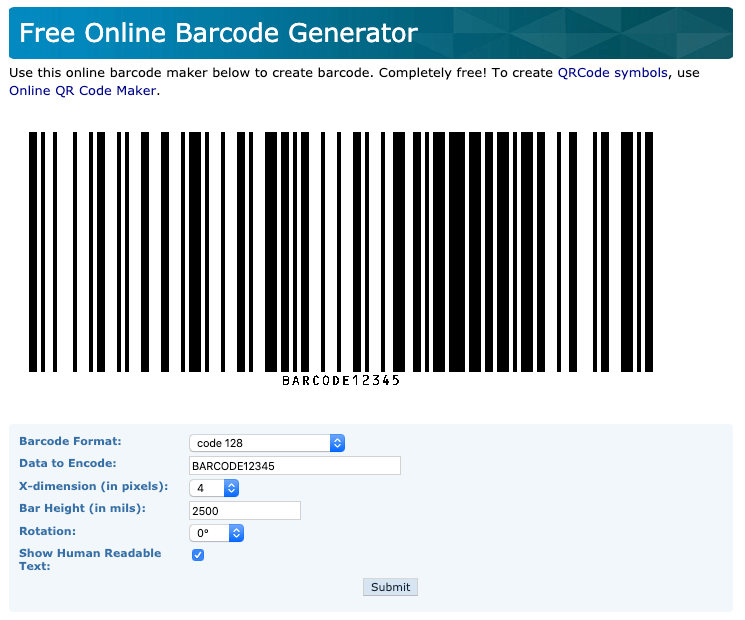 online barcode maker free